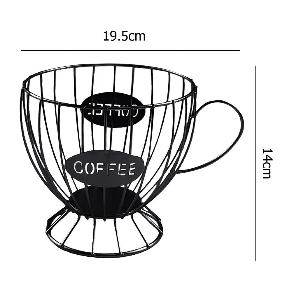 Cesta Vintage para Armazenamento de Cápsulas de Café - Organizador Estiloso para Cozinha