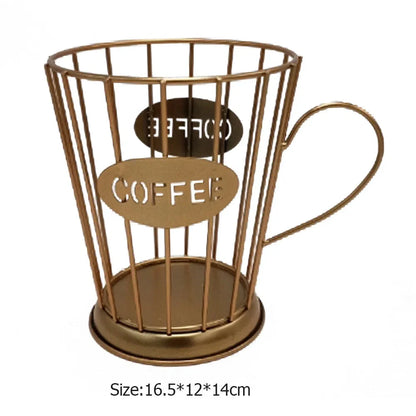 Cesta Vintage para Armazenamento de Cápsulas de Café - Organizador Estiloso para Cozinha