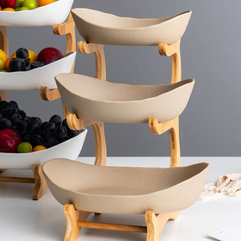 Fruteira de Mesa Cesta de Bambu Chique - Fruteira Decorativa