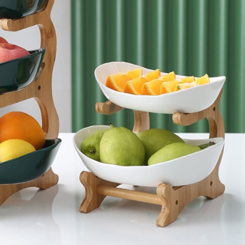 Fruteira de Mesa Cesta de Bambu Chique - Fruteira Decorativa