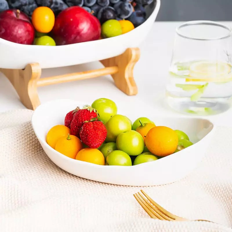 Fruteira de Mesa Cesta de Bambu Chique - Fruteira Decorativa