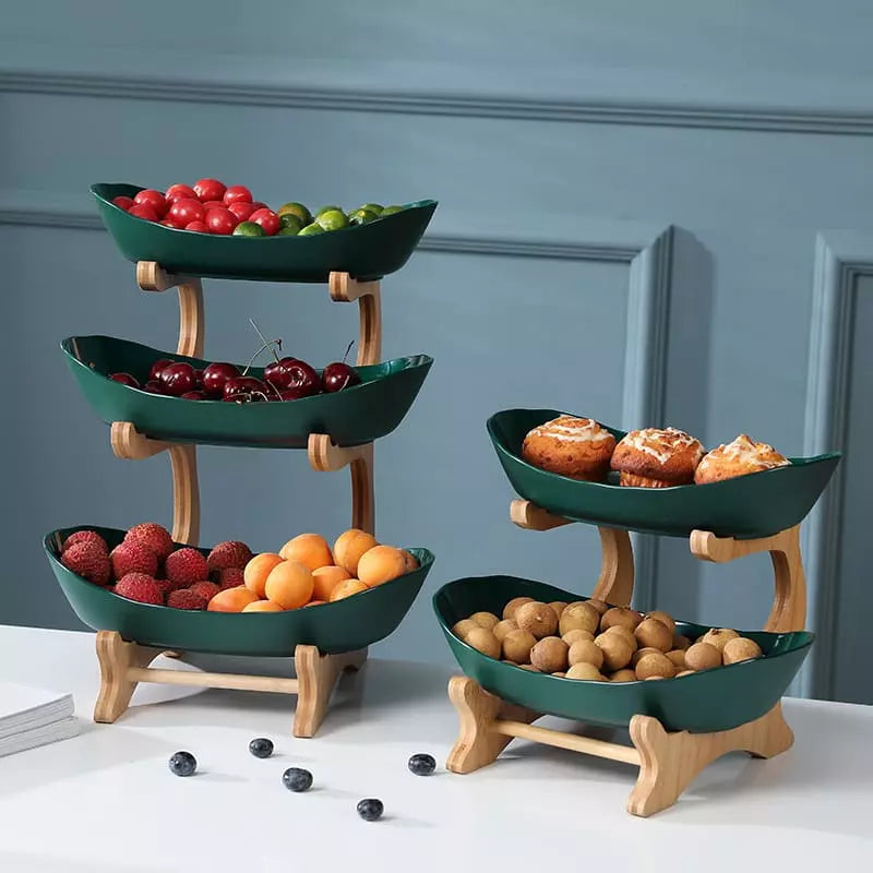 Fruteira de Mesa Cesta de Bambu Chique - Fruteira Decorativa