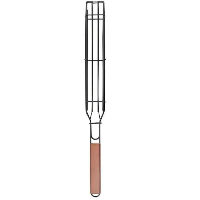 Cesta de Grelhar para Churrasco em Aço Inoxidável