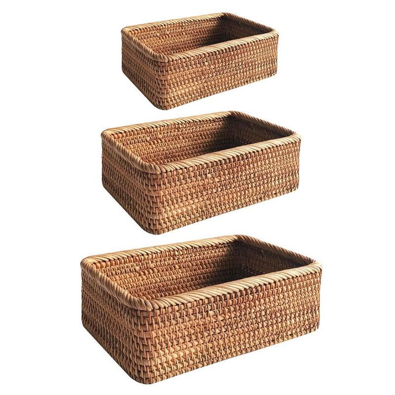 Cesto Organizador de Vime para Banheiro - Multiuso e Decorativo