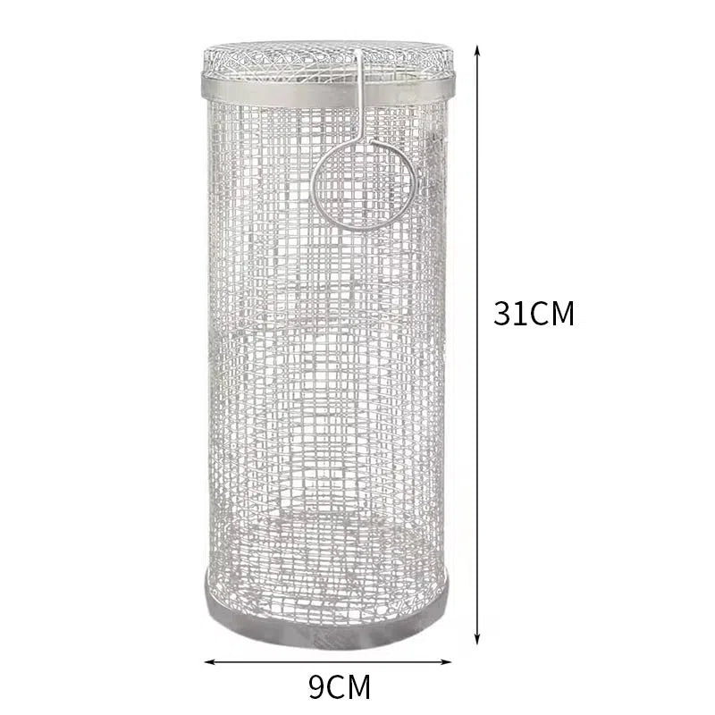 Cesto de Grelhar em Aço Inoxidável para Churrasqueira - Ideal para Grelhar Carnes e Legumes