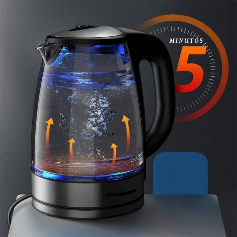Chaleira Elétrica 2L em Borossilicato 110v/220v - Ideal para Chá e Café