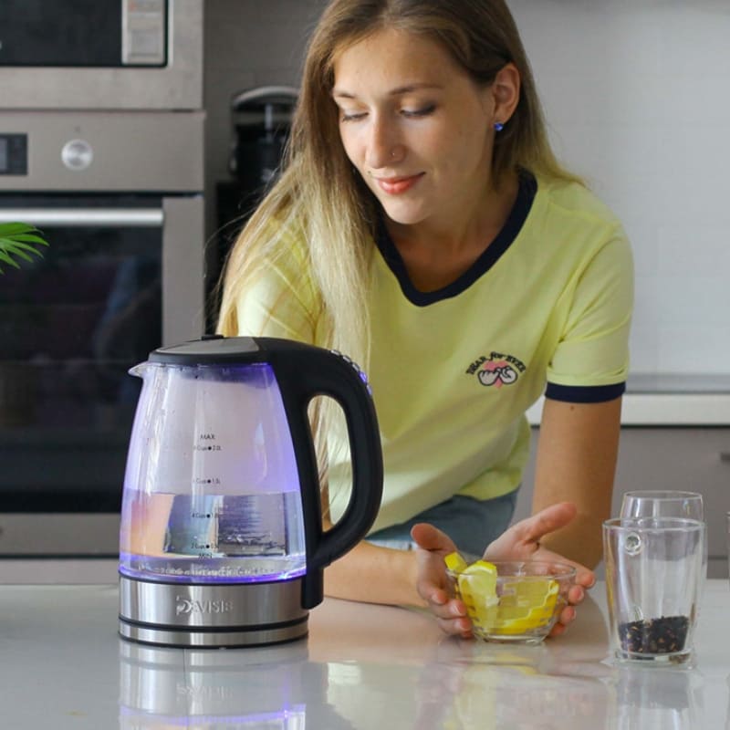 Chaleira Elétrica 2L em Borossilicato 110v/220v - Ideal para Chá e Café