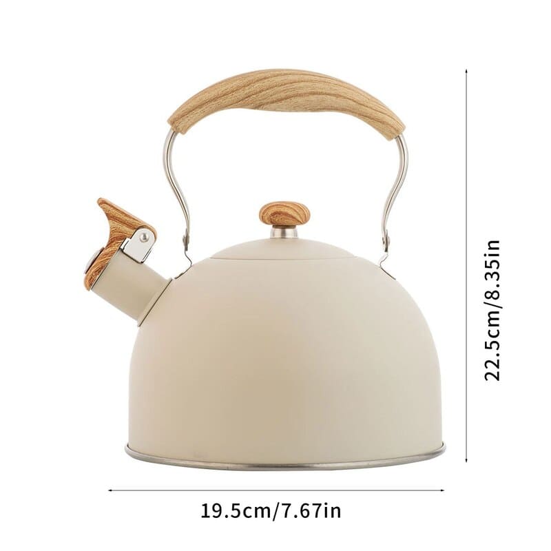 Chaleira Inox com Apito 2,5 Litros - Aço Inoxidável para Churrasco e Chá