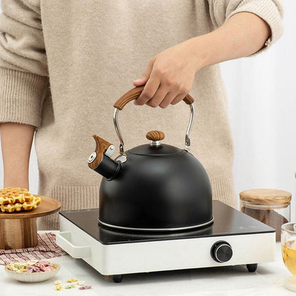 Chaleira Inox com Apito 2,5 Litros - Aço Inoxidável para Churrasco e Chá