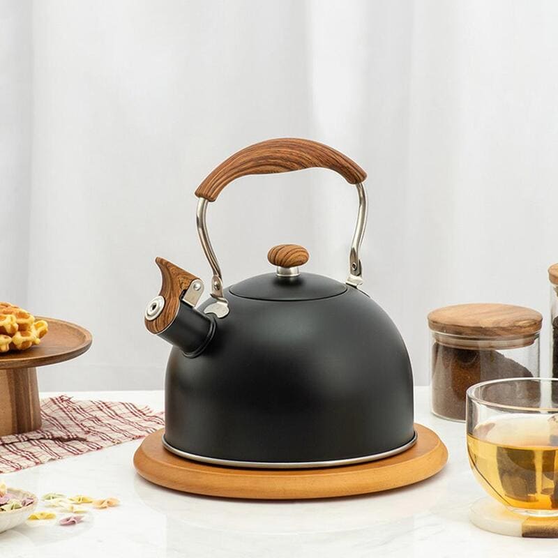 Chaleira Inox com Apito 2,5 Litros - Aço Inoxidável para Churrasco e Chá