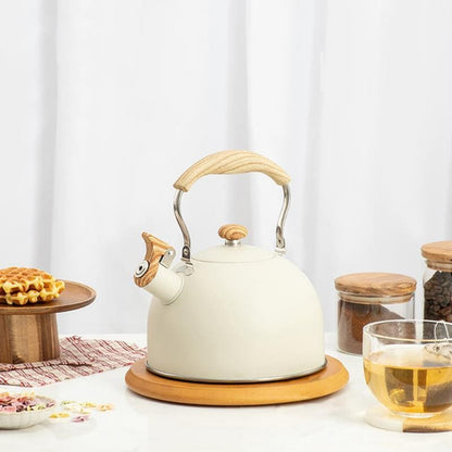 Chaleira Inox com Apito 2,5 Litros - Aço Inoxidável para Churrasco e Chá