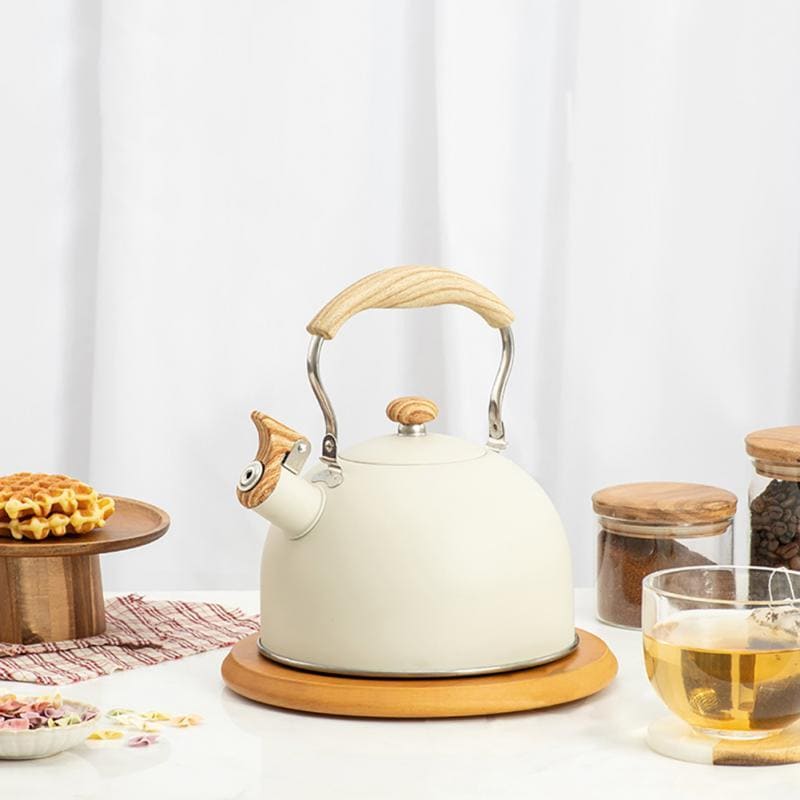 Chaleira Inox com Apito 2,5 Litros - Aço Inoxidável para Churrasco e Chá