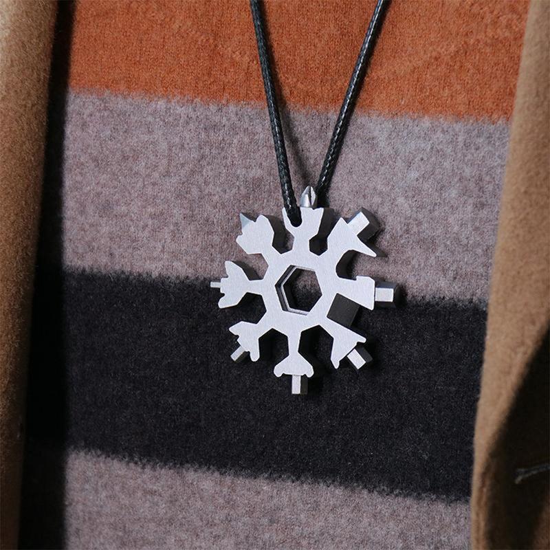 Chave Multifuncional 18 em 1 com Design de Floco de Neve