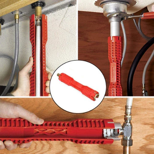 Chave de Encanamento Multifuncional 8 em 1 para Reparos e Manutenção