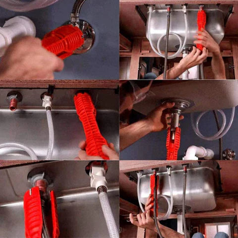 Chave de Encanamento Multifuncional 8 em 1 para Reparos e Manutenção