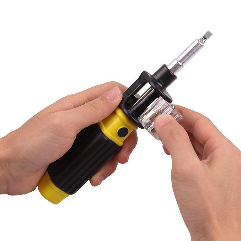 Chave de Fenda Multifuncional 6 em 1 - Ferramenta de Precisão para Manutenção e Reparos