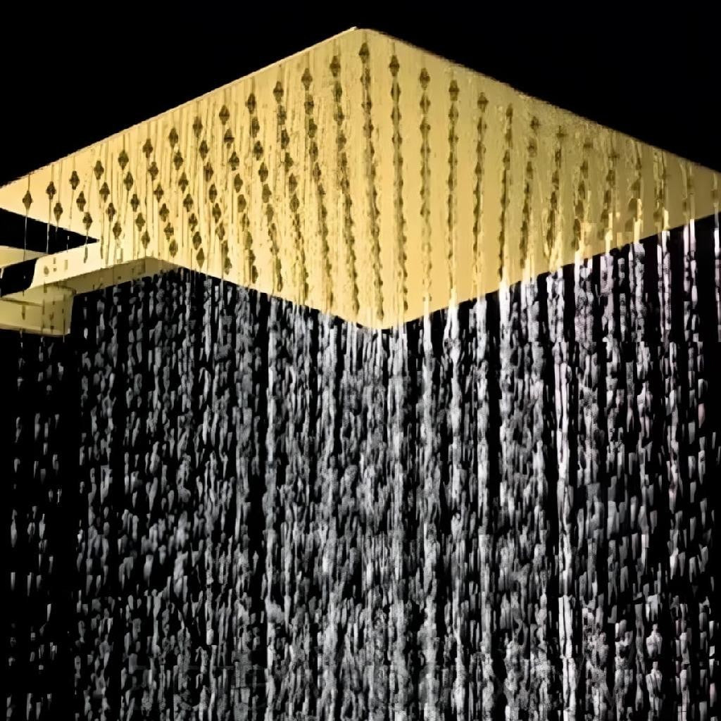 Chuveiro Dourado de Aço Inoxidável para Banheiro - Design Moderno e Elegante