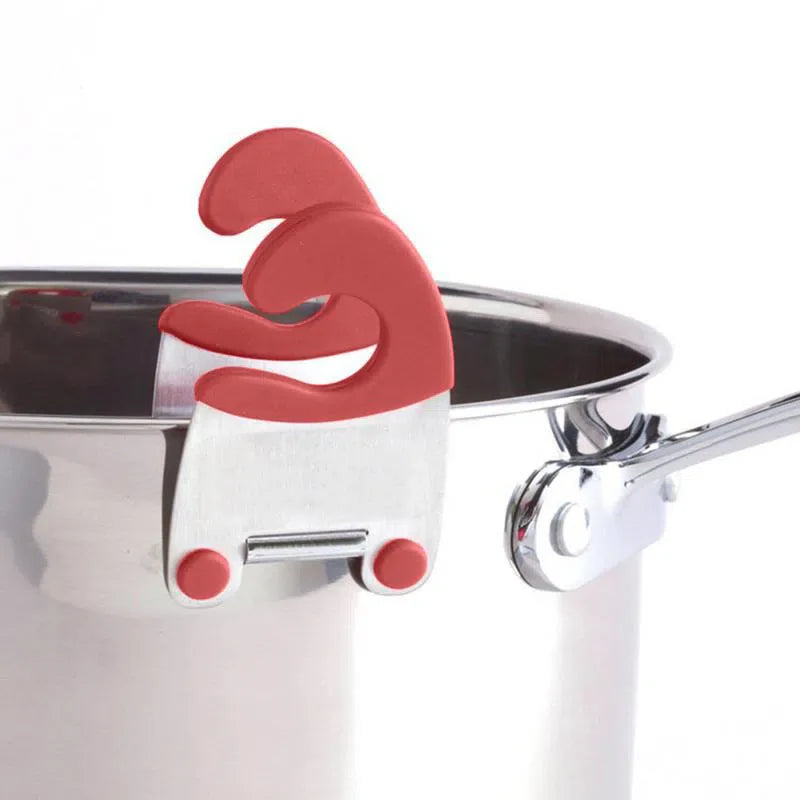 Clips para Panelas com Suporte para Colheres - Acessório Prático de Cozinha