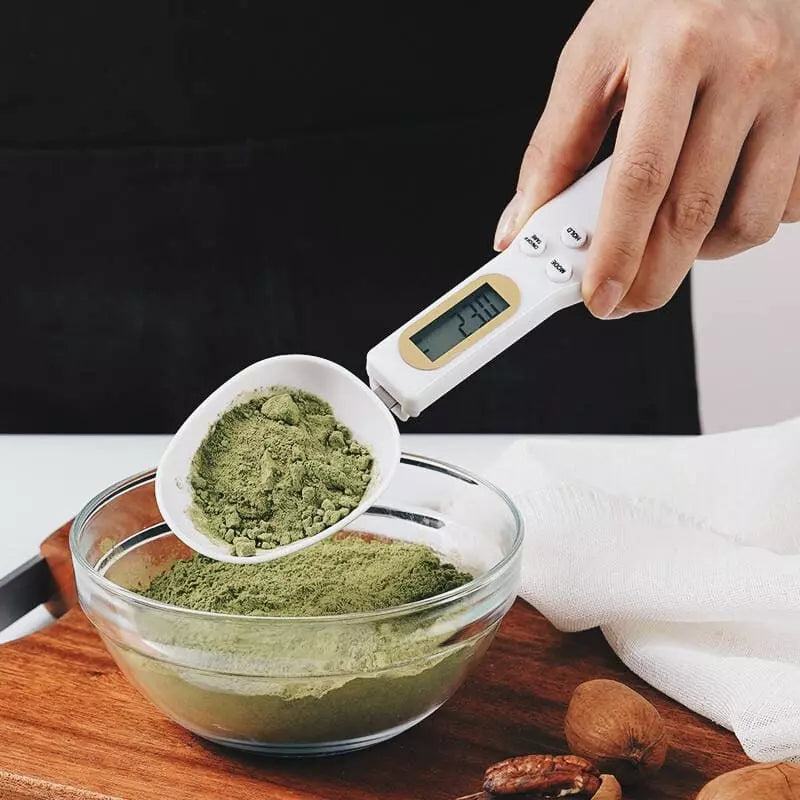 Colher Medidora Digital com Balança Integrada - Precisão na Cozinha