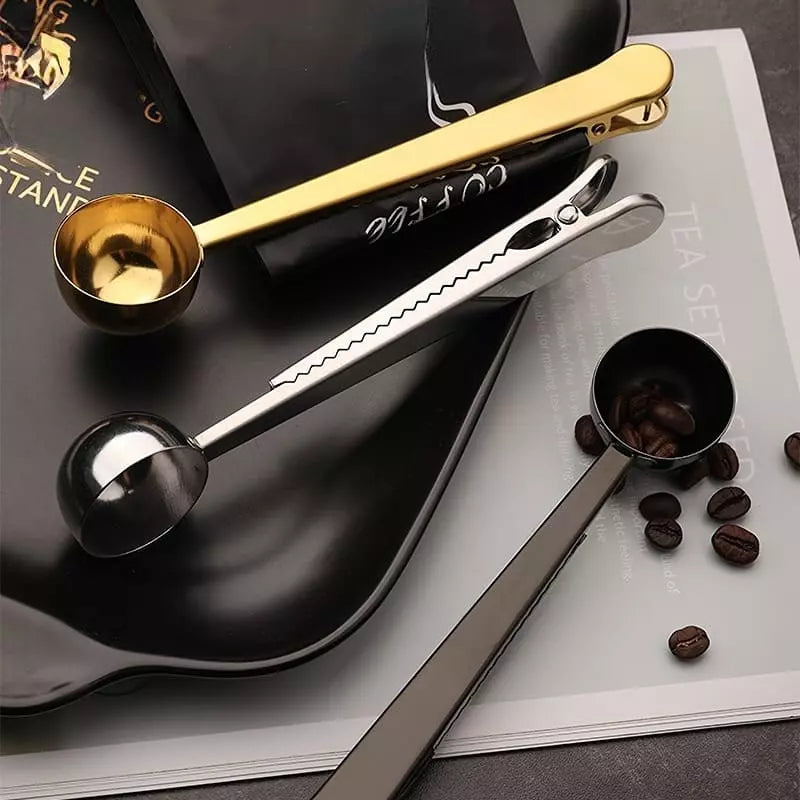 Colher de Café com Presilha de Inox para Prender Embalagens