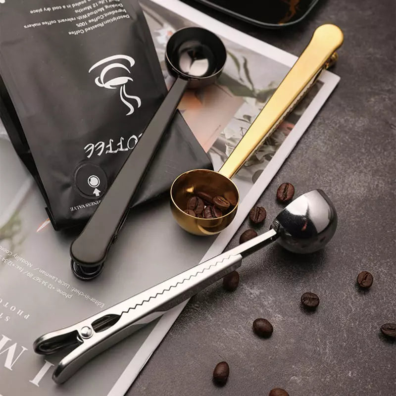 Colher de Café com Presilha de Inox para Prender Embalagens