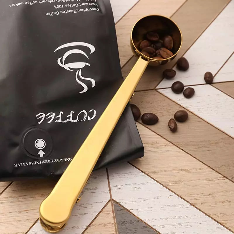 Colher de Café com Presilha de Inox para Prender Embalagens
