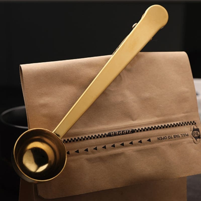 Colher de Café com Presilha de Inox para Prender Embalagens