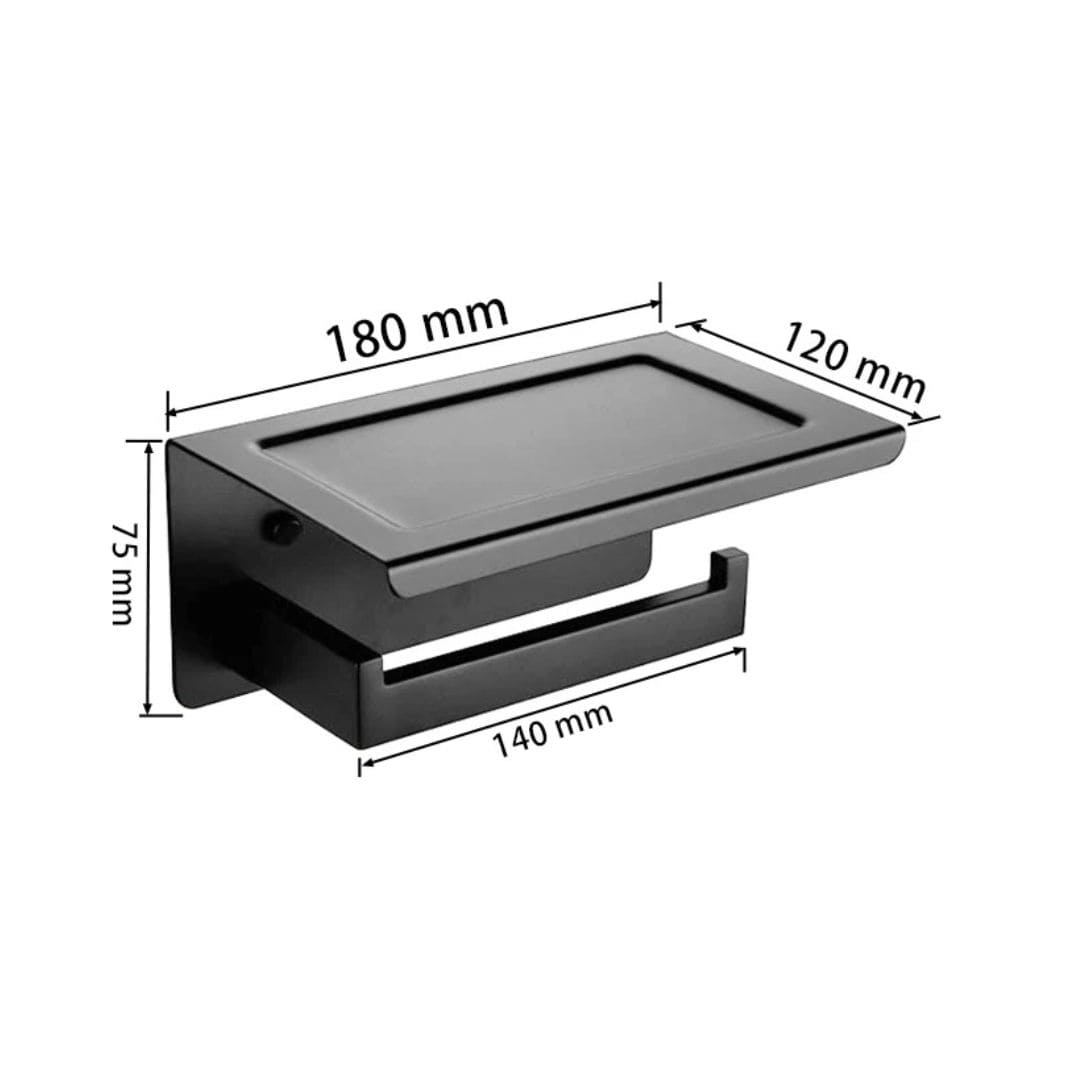 Conjunto Completo de Acessórios para Banheiro 5 Peças Inox - Toalheiro Grafite Escovado