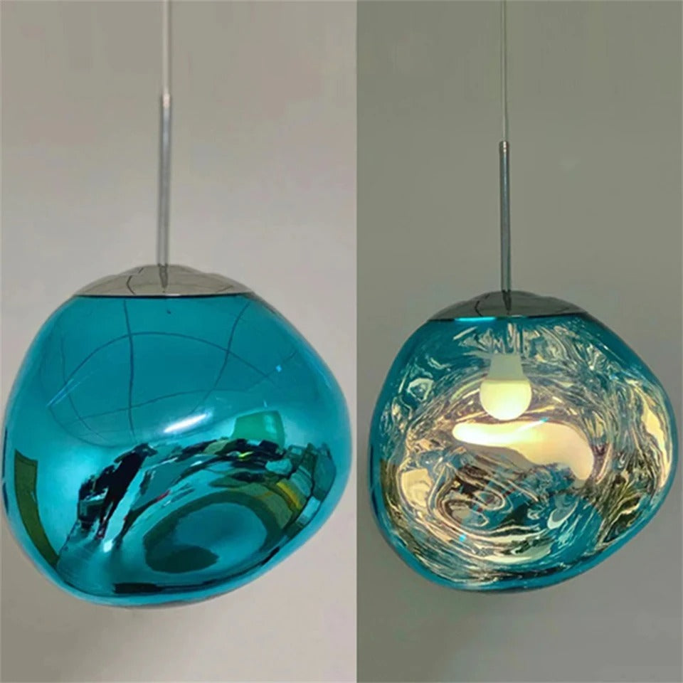 Conjunto Completo de Lustre Pendente Moderno Luxuoso em Lava Macaron Estilo Nórdico