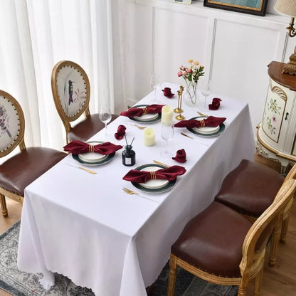 Conjunto de 12 Guardanapos de Tecido para Mesa Posta em Cetim
