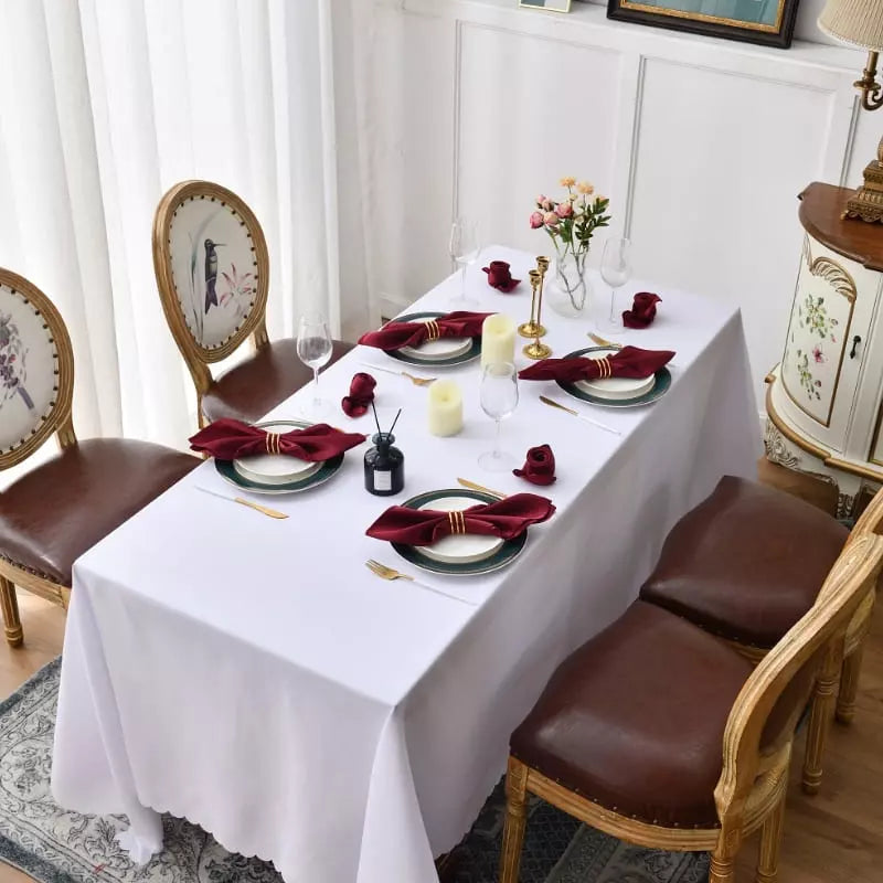 Conjunto de 12 Guardanapos de Tecido para Mesa Posta em Cetim