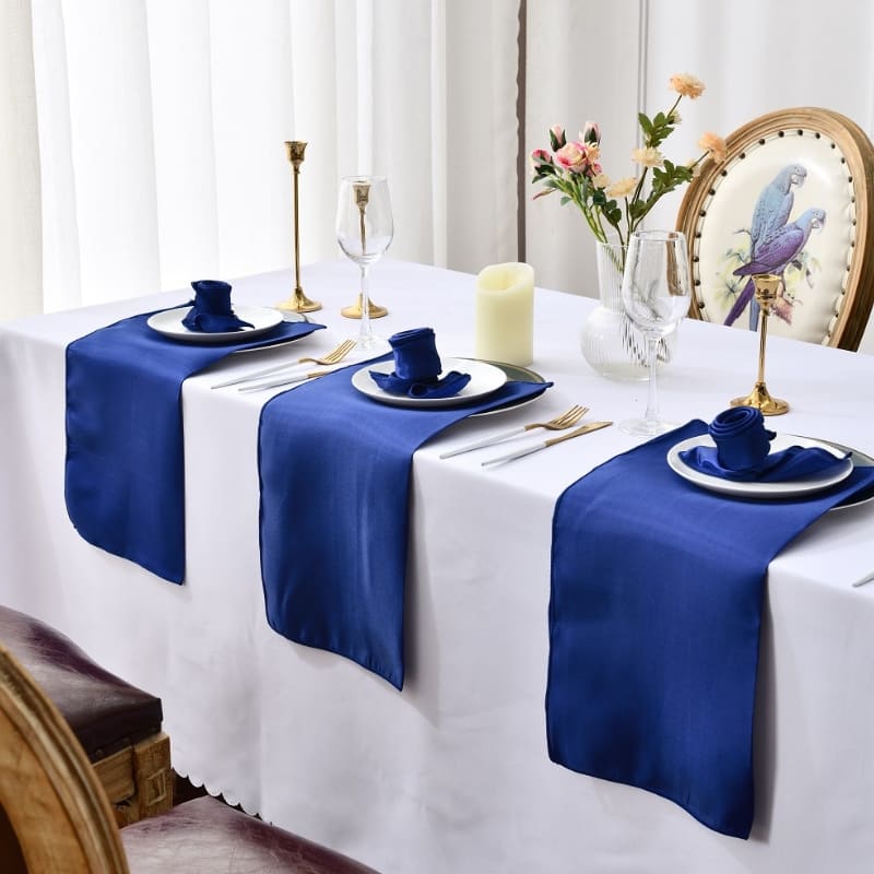 Conjunto de 12 Guardanapos de Tecido para Mesa Posta em Cetim