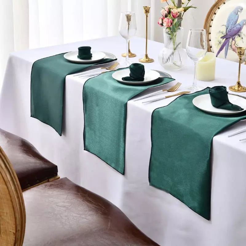 Conjunto de 12 Guardanapos de Tecido para Mesa Posta em Cetim