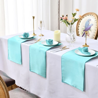 Conjunto de 12 Guardanapos de Tecido para Mesa Posta em Cetim