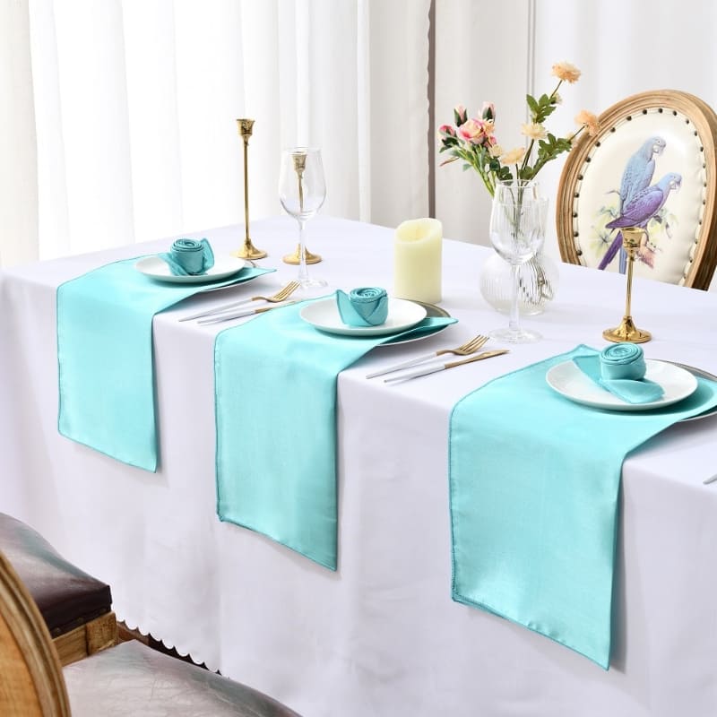 Conjunto de 12 Guardanapos de Tecido para Mesa Posta em Cetim