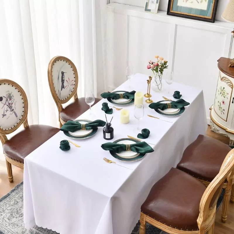 Conjunto de 12 Guardanapos de Tecido para Mesa Posta em Cetim