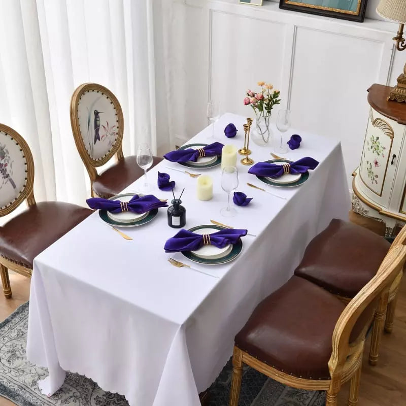 Conjunto de 12 Guardanapos de Tecido para Mesa Posta em Cetim
