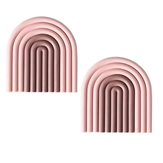 Conjunto de 2 Porta Copos de Silicone Estilo Nórdico Colorido