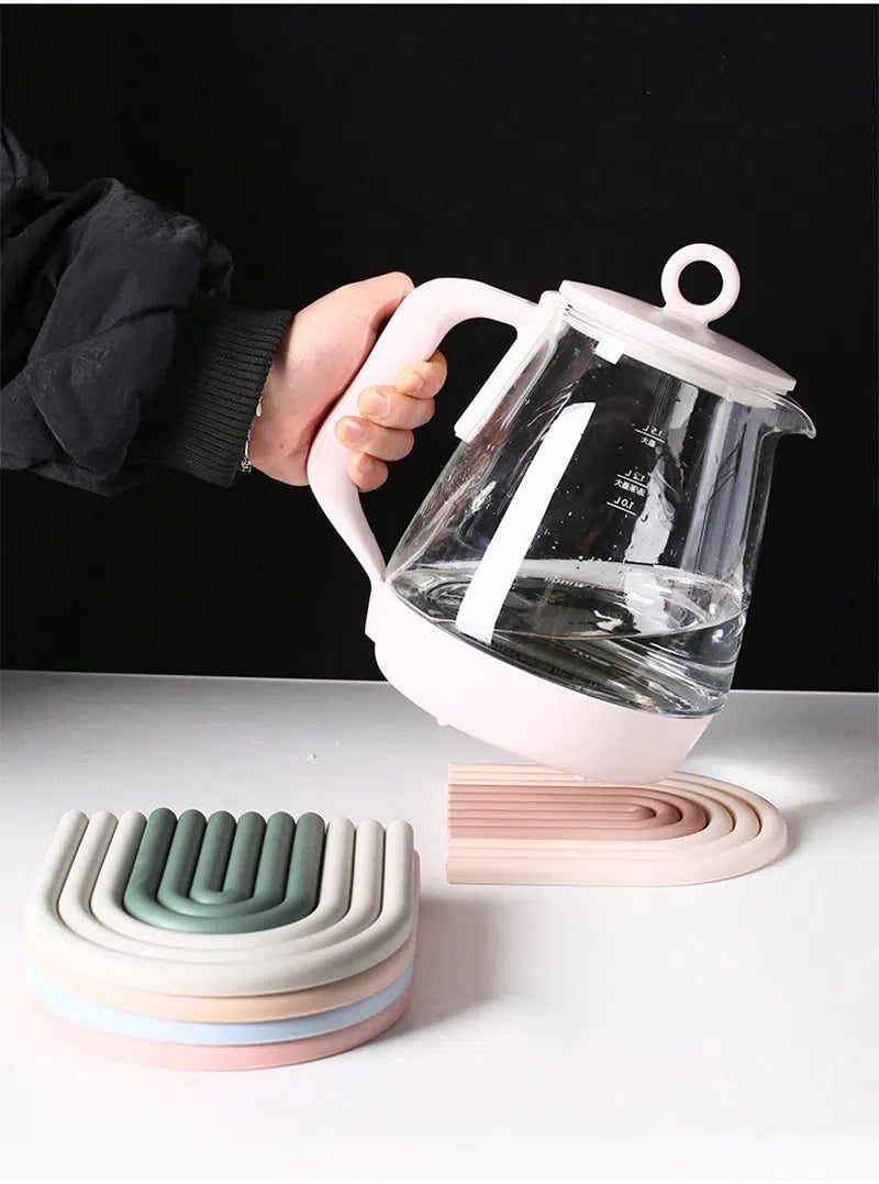 Conjunto de 2 Porta Copos de Silicone Estilo Nórdico Colorido
