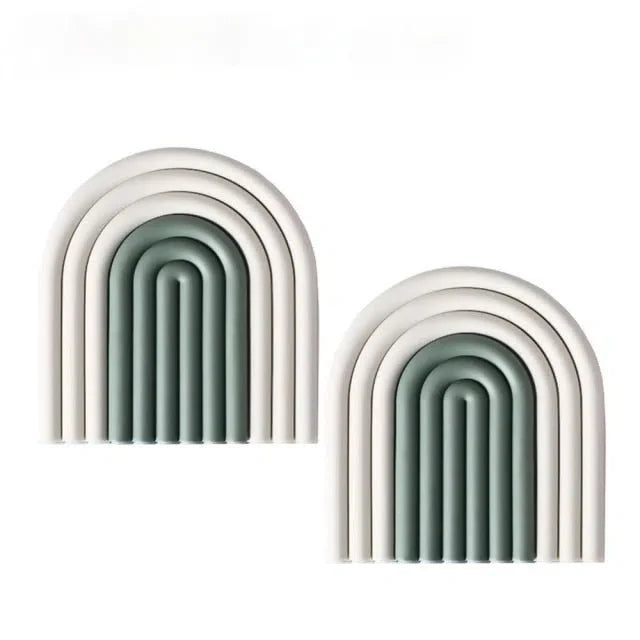 Conjunto de 2 Porta Copos de Silicone Estilo Nórdico Colorido