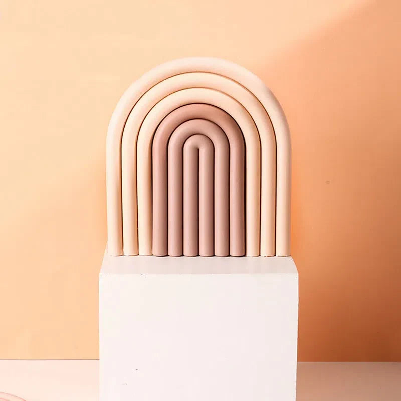 Conjunto de 2 Porta Copos de Silicone Estilo Nórdico Colorido