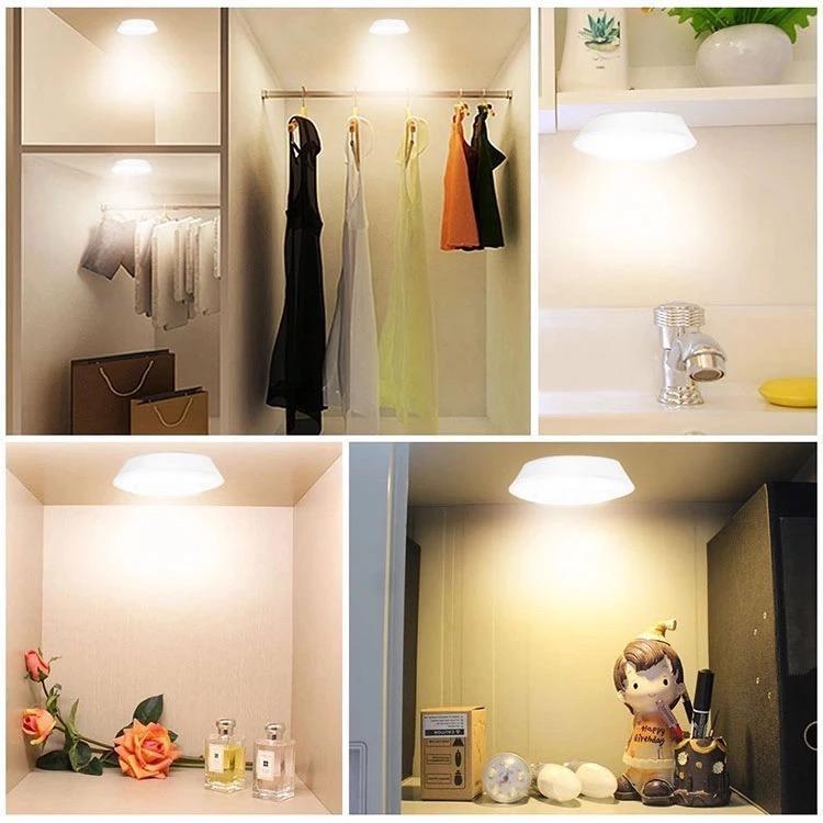 Conjunto de 3 Luminárias LED Sem Fio com Controle Remoto para Iluminação Prática