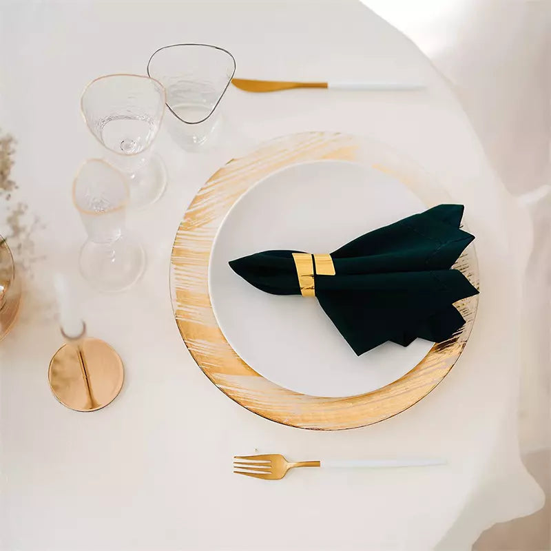 Conjunto de 6 Anéis de Guardanapos de Tecido Espiral - Decoração de Mesa Elegante