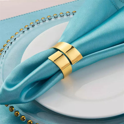 Conjunto de 6 Anéis de Guardanapos de Tecido Espiral - Decoração de Mesa Elegante