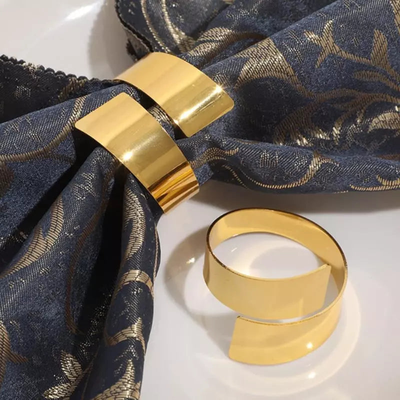 Conjunto de 6 Anéis de Guardanapos de Tecido Espiral - Decoração de Mesa Elegante