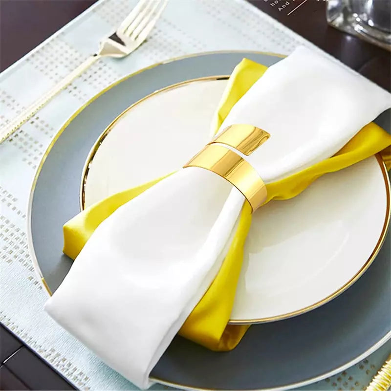 Conjunto de 6 Anéis de Guardanapos de Tecido Espiral - Decoração de Mesa Elegante