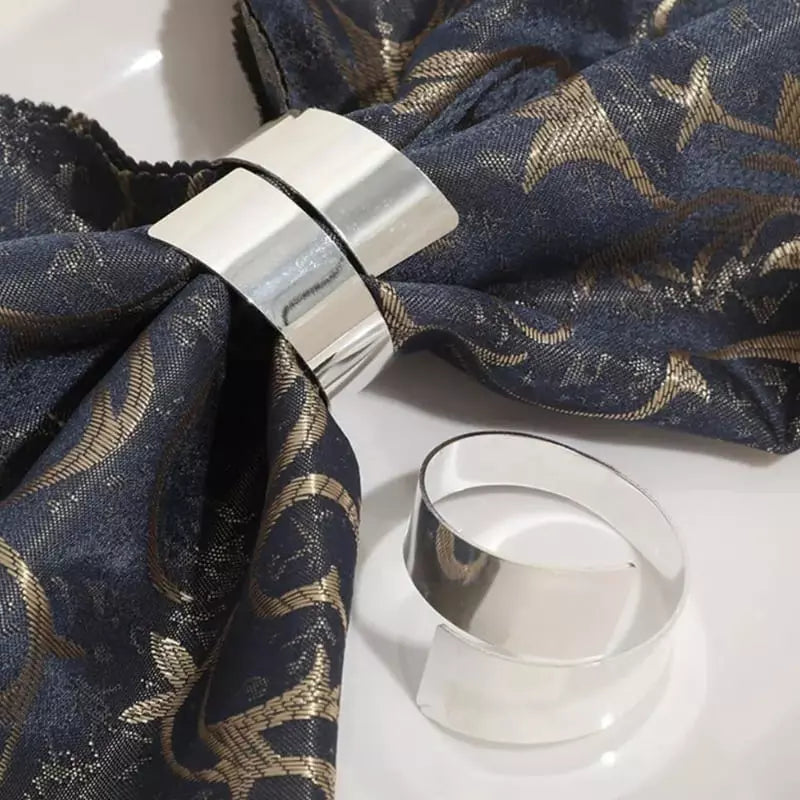 Conjunto de 6 Anéis de Guardanapos de Tecido Espiral - Decoração de Mesa Elegante
