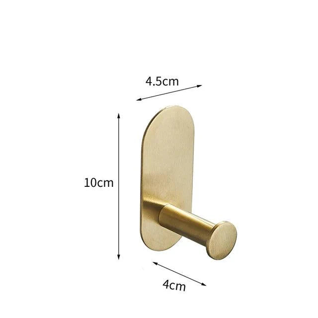Conjunto de Acessórios para Banheiro 4 Peças Alto Adesivas Aço Inoxidável Escovado Dourado