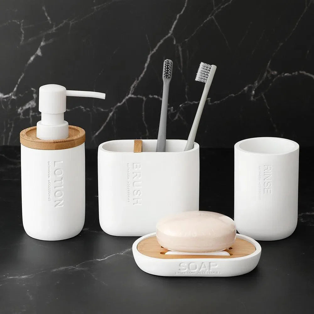 Conjunto de Acessórios para Banheiro - Conjunto Completo para Decoração de Banheiro