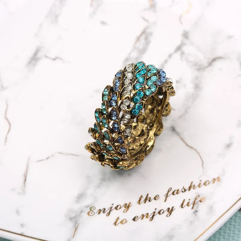 Conjunto de Anéis para Guardanapo com Strass - 10 Peças Decorativas